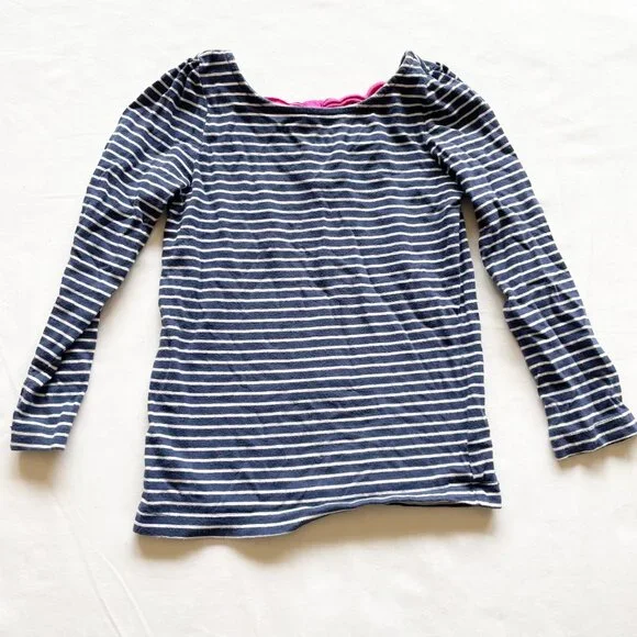 Crazy 8 Navy Blue Striped Shirt size 5/6 - Picture 1 of 6